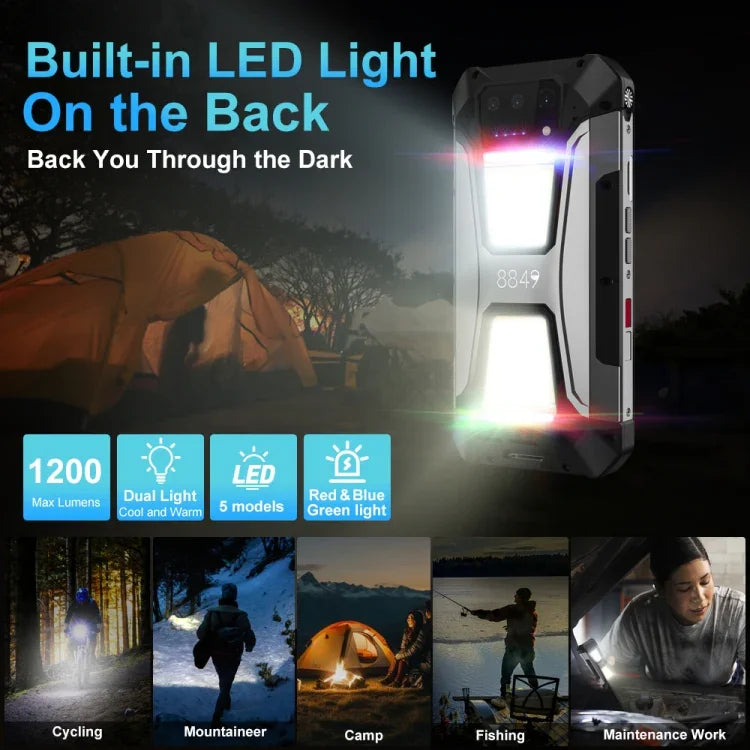 Unihertz 8849 Tank 2 Pro โทรศัพท์กันกระแทกพร้อมโปรเจกเตอร์กล้องมองเห็นในที่มืด, 12GB+256GB, 6.79 นิ้ว Android 14 MTK6789 Octa Core, เครือข่าย: 4G