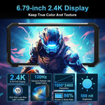 Unihertz 8849 Tank 2 Pro โทรศัพท์กันกระแทกพร้อมโปรเจกเตอร์กล้องมองเห็นในที่มืด, 12GB+256GB, 6.79 นิ้ว Android 14 MTK6789 Octa Core, เครือข่าย: 4G