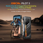 Blackview Oscal Pilot 3 โทรศัพท์กันกระแทก 5G, 12GB+256GB, กล้องมองเห็นในที่มืด, 6.56 นิ้ว Android 15 MediaTek Dimensity 6300 Octa Core, เครือข่าย: 5G, OTG, NFC
