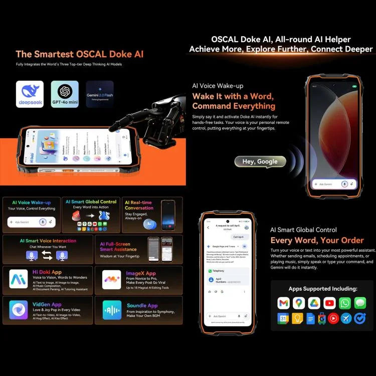 Blackview Oscal Pilot 3 โทรศัพท์กันกระแทก 5G, 12GB+256GB, กล้องมองเห็นในที่มืด, 6.56 นิ้ว Android 15 MediaTek Dimensity 6300 Octa Core, เครือข่าย: 5G, OTG, NFC