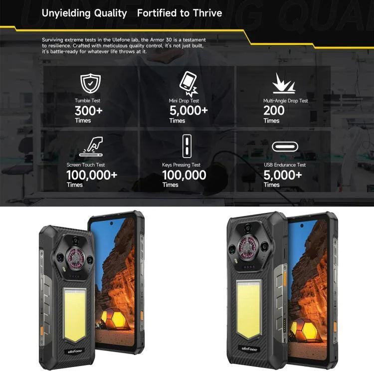 Ulefone Armor 30, 12GB+512GB, กล้องมองเห็นในที่มืด, โทรศัพท์กันน้ำกันฝุ่น IP68/IP69K, 6.95 นิ้ว Android 15 MediaTek Helio G100 Octa Core, เครือข่าย: 4G, NFC, OTG, Armor 30