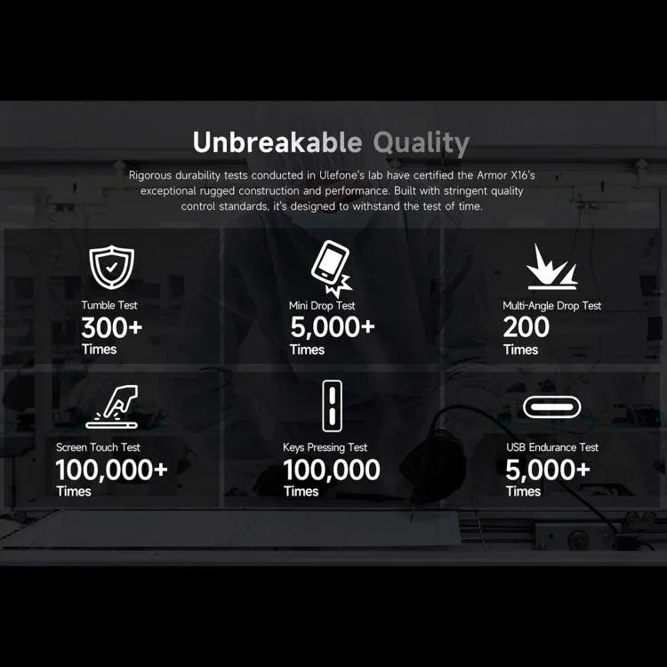 Ulefone Armor X16, 6GB+128GB, กล้องมองเห็นในที่มืด, โทรศัพท์กันน้ำกันฝุ่น IP68/IP69K, 6.56 นิ้ว Android 15 MediaTek Helio G91 Octa Core, เครือข่าย: 4G, NFC, OTG, Armor X16, 6GB+128GB
