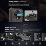 Ulefone Armor X16, 6GB+128GB, กล้องมองเห็นในที่มืด, โทรศัพท์กันน้ำกันฝุ่น IP68/IP69K, 6.56 นิ้ว Android 15 MediaTek Helio G91 Octa Core, เครือข่าย: 4G, NFC, OTG, Armor X16, 6GB+128GB