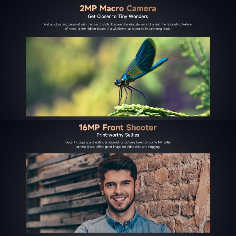 Ulefone Armor X16 Pro, 5GB+256GB, กล้องมองเห็นในที่มืด, โทรศัพท์กันน้ำกันฝุ่น IP68/IP69K, 6.56 นิ้ว Android 15 MediaTek Dimensity 6300 Octa Core, เครือข่าย: 5G, NFC, OTG, Armor X16 Pro, 8GB+256GB