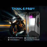 Unihertz Tank 4 Pro โทรศัพท์กันกระแทกพร้อมโปรเจคเตอร์, 16GB+512GB, กล้องมองกลางคืน, หน้าจอ 6.73 นิ้ว Android 13 Dimensity 8300 Octa Core, เครือข่าย: 5G, NFC, 16GB+512GB