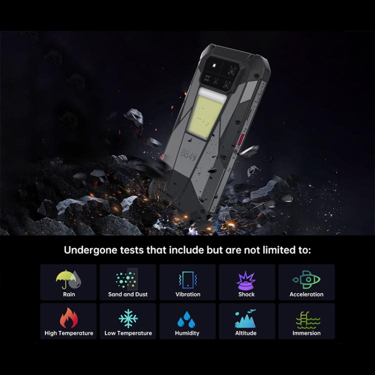 Unihertz Tank 4 Pro โทรศัพท์กันกระแทกพร้อมโปรเจคเตอร์, 16GB+512GB, กล้องมองกลางคืน, หน้าจอ 6.73 นิ้ว Android 13 Dimensity 8300 Octa Core, เครือข่าย: 5G, NFC, 16GB+512GB