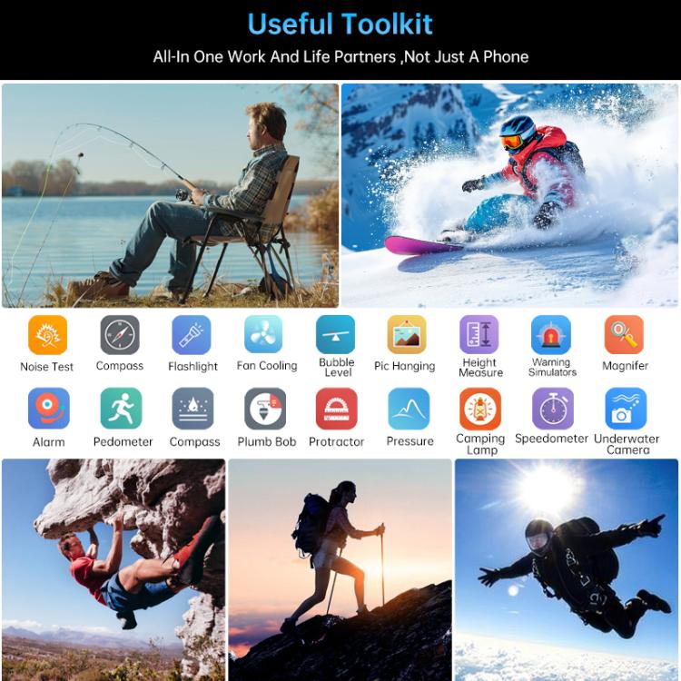 Unihertz Tank 4 Pro โทรศัพท์กันกระแทกพร้อมโปรเจคเตอร์, 16GB+512GB, กล้องมองกลางคืน, หน้าจอ 6.73 นิ้ว Android 13 Dimensity 8300 Octa Core, เครือข่าย: 5G, NFC, 16GB+512GB