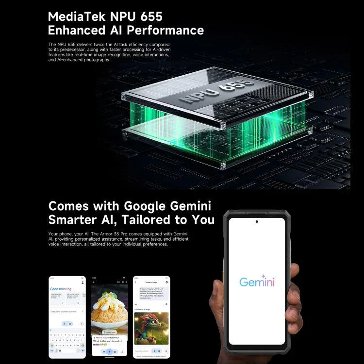 Ulefone Armor 33 Pro โทรศัพท์กันกระแทก, 16GB+512GB, กล้องมองเห็นในที่มืด, 6.95 นิ้ว + 3.4 นิ้ว จอคู่ Android 14 MediaTek Dimensity 7300X Octa Core, เครือข่าย: 5G, OTG, NFC, Armor 33 Pro
