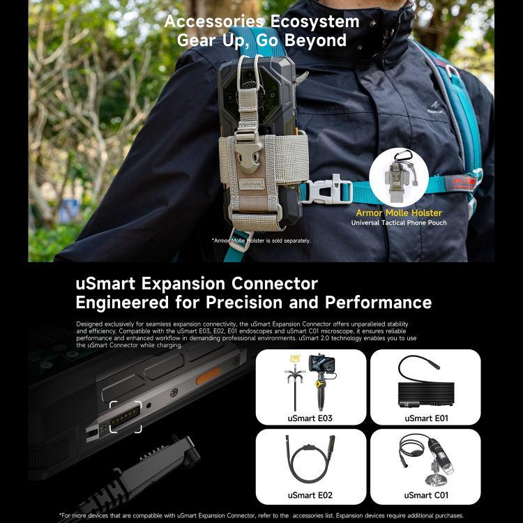 Ulefone Armor 33 Pro โทรศัพท์กันกระแทก, 16GB+512GB, กล้องมองเห็นในที่มืด, 6.95 นิ้ว + 3.4 นิ้ว จอคู่ Android 14 MediaTek Dimensity 7300X Octa Core, เครือข่าย: 5G, OTG, NFC, Armor 33 Pro