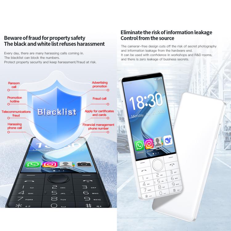 DOOV R70 โทรศัพท์ปุ่มกด, 6GB+128GB, 4 นิ้ว Android 13 Mediatek MT6762 Octa Core, เครือข่าย: 4G, รองรับ Google Store, มีกล้อง, มีกล้อง