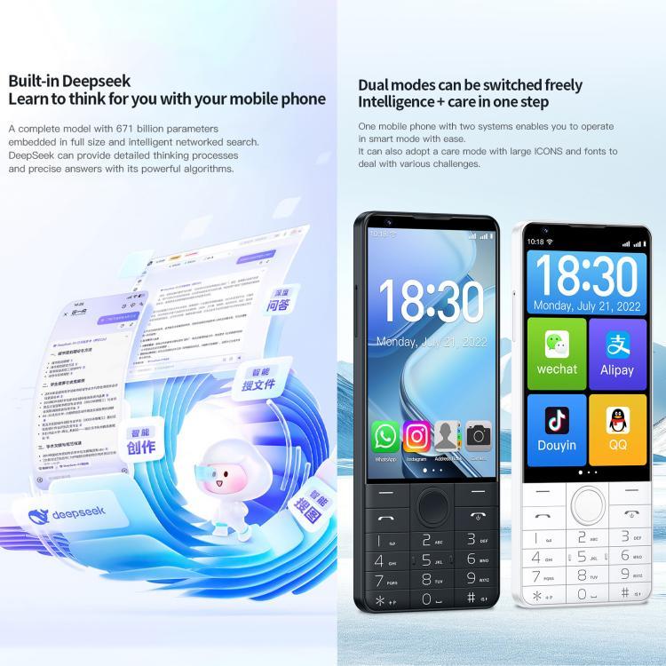 DOOV R70 โทรศัพท์ปุ่มกด, 6GB+128GB, 4 นิ้ว Android 13 Mediatek MT6762 Octa Core, เครือข่าย: 4G, รองรับ Google Store, ไม่มีกล้อง, ไม่มีกล้อง