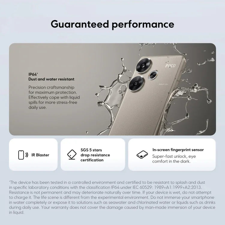 Xiaomi POCO F6 Global, 12GB+512GB, สแกนลายนิ้วมือบนหน้าจอ, 6.67 นิ้ว Xiaomi HyperOS Snapdragon 8s Gen 3 Octa Core 3.0GHz, NFC, เครือข่าย: 5G, 12GB+512GB