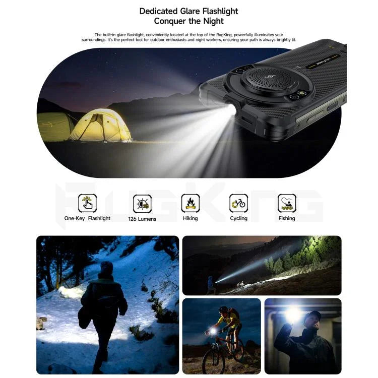 Ulefone RugKing, 8GB+256GB, โทรศัพท์กันน้ำกันฝุ่น IP68/IP69K, 5.99 นิ้ว Android 15 Unisoc T7255 Octa Core, เครือข่าย: 4G, NFC, OTG, RugKing, 8GB+256GB