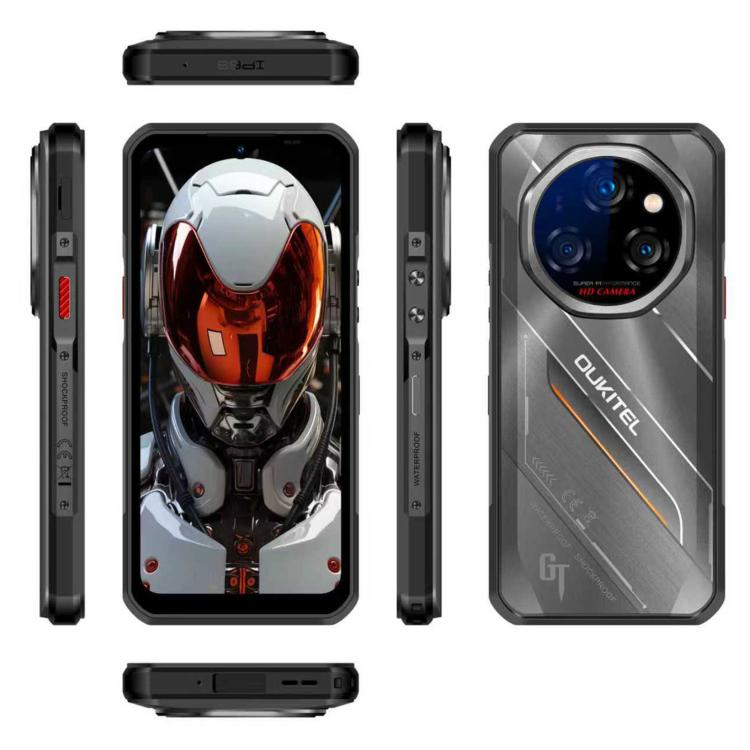 Oukitel WP62 โทรศัพท์กันกระแทก, 16GB+512GB, กล้อง 108MP, สแกนลายนิ้วมือ, 6.6 นิ้ว Android 15 MediaTek Dimensity 7025 Octa Core, NFC, OTG, เครือข่าย: 5G, 16GB+512GB