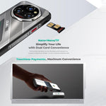 Oukitel WP62 โทรศัพท์กันกระแทก, 8GB+256GB, กล้อง 108MP, สแกนลายนิ้วมือ, 6.6 นิ้ว Android 15 MediaTek Dimensity 7025 Octa Core, NFC, OTG, เครือข่าย: 5G, 8GB+256GB