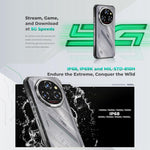 Oukitel WP62 โทรศัพท์กันกระแทก, 8GB+256GB, กล้อง 108MP, สแกนลายนิ้วมือ, 6.6 นิ้ว Android 15 MediaTek Dimensity 7025 Octa Core, NFC, OTG, เครือข่าย: 5G, 8GB+256GB