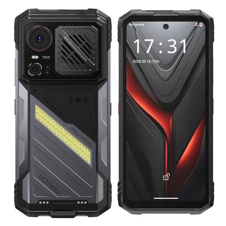 HOTWAV Hyper 8 Pro โทรศัพท์กันกระแทก, 12GB+512GB, 6.6 นิ้ว Android 15 MediaTek MT8791 Dimensity 7050 Octa Core, เครือข่าย: 5G, OTG, NFC, Hyper 8 Pro