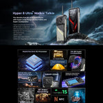 HOTWAV Hyper 8 Ultra โทรศัพท์เดินสายวิทยุแบบทนทาน, 12GB+512GB, 6.8 นิ้ว Android 15 MediaTek MT8791 Dimensity 7050 Octa Core, เครือข่าย: 5G, OTG, NFC, Hyper 8 Ultra