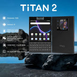Unihertz Titan 2 โทรศัพท์คีย์บอร์ด QWERTY, 12GB+512GB, สแกนลายนิ้วมือ, 4.5 นิ้ว + 2 นิ้ว Android 15 Dimensity 7300 5G Octa-Core, เครือข่าย: 5G, NFC, OTG