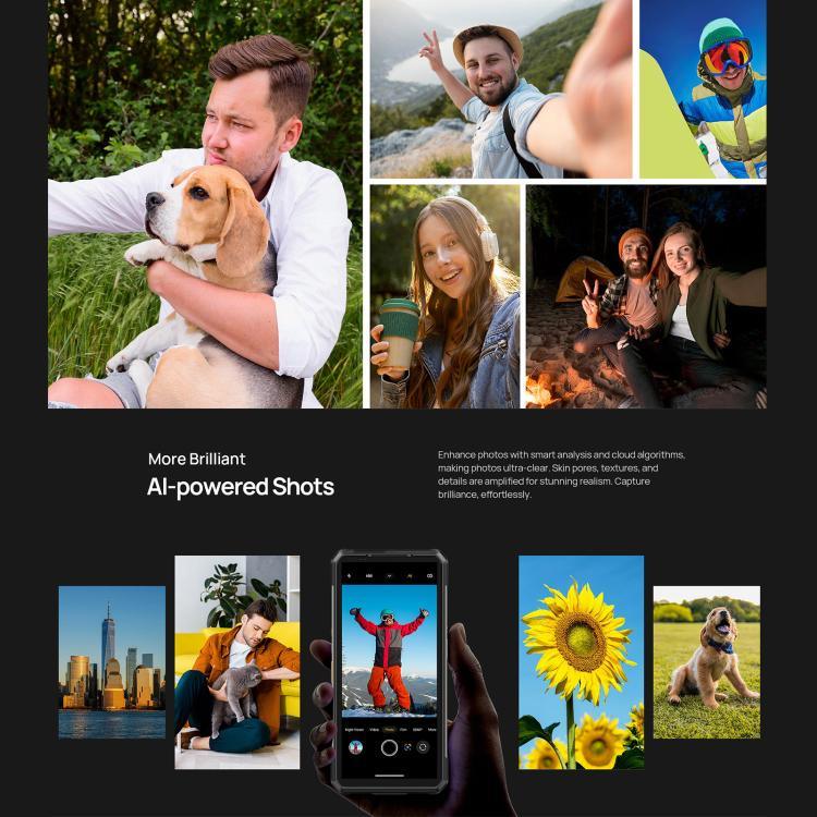 Ulefone Armor 34+, 16GB+512GB, มองเห็นในที่มืด, โทรศัพท์กันน้ำกันฝุ่น IP68/IP69K, 6.95 นิ้ว Android 15 MediaTek Dimensity 7400X Octa Core, เครือข่าย: 5G, NFC, OTG, Armor 34+