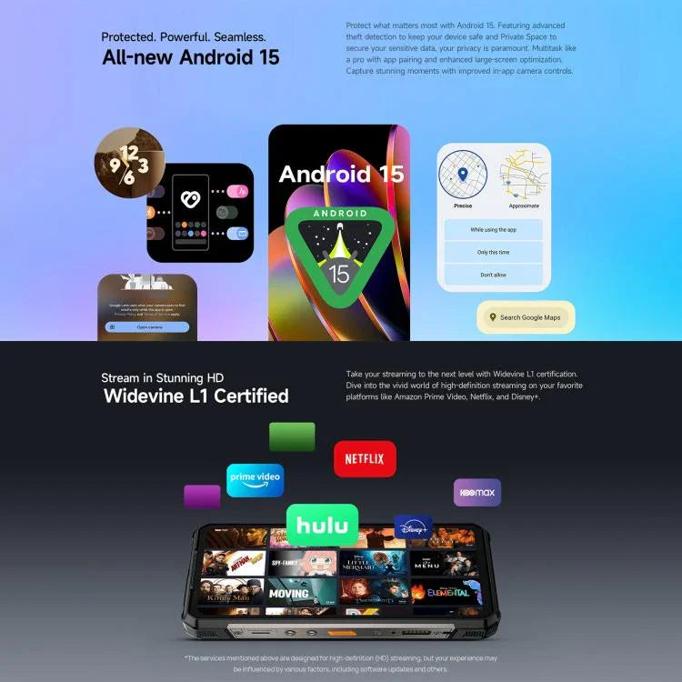 Ulefone Armor 34+, 16GB+512GB, มองเห็นในที่มืด, โทรศัพท์กันน้ำกันฝุ่น IP68/IP69K, 6.95 นิ้ว Android 15 MediaTek Dimensity 7400X Octa Core, เครือข่าย: 5G, NFC, OTG, Armor 34+