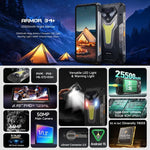 Ulefone Armor 34+, 16GB+512GB, มองเห็นในที่มืด, โทรศัพท์กันน้ำกันฝุ่น IP68/IP69K, 6.95 นิ้ว Android 15 MediaTek Dimensity 7400X Octa Core, เครือข่าย: 5G, NFC, OTG, Armor 34+