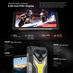 Ulefone Armor 34 Pro+ โปรเจคเตอร์, 16GB+512GB, มองเห็นในที่มืด, โทรศัพท์กันน้ำกันฝุ่น IP68/IP69K, 6.95 นิ้ว Android 15 MediaTek Dimensity 7400X Octa Core, เครือข่าย: 5G, NFC, OTG, Armor 34 Pro+