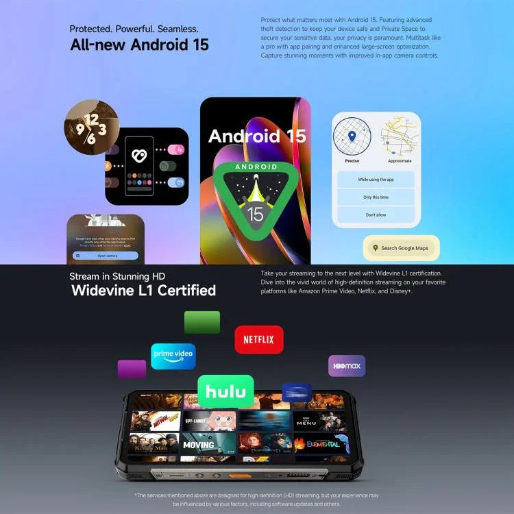 Ulefone Armor 34 Pro+ โปรเจคเตอร์, 16GB+512GB, มองเห็นในที่มืด, โทรศัพท์กันน้ำกันฝุ่น IP68/IP69K, 6.95 นิ้ว Android 15 MediaTek Dimensity 7400X Octa Core, เครือข่าย: 5G, NFC, OTG, Armor 34 Pro+