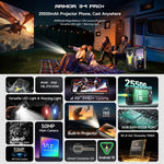 Ulefone Armor 34 Pro+ โปรเจคเตอร์, 16GB+512GB, มองเห็นในที่มืด, โทรศัพท์กันน้ำกันฝุ่น IP68/IP69K, 6.95 นิ้ว Android 15 MediaTek Dimensity 7400X Octa Core, เครือข่าย: 5G, NFC, OTG, Armor 34 Pro+