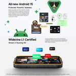 Ulefone RugKing 4 Pro, 8GB+256GB, โทรศัพท์กันน้ำกันฝุ่น IP68/IP69K, 6.56 นิ้ว Android 15 Unisoc T7250 Octa Core, เครือข่าย: 4G, NFC, OTG, RugKing 4 Pro, RugKing 4 Pro, 8GB+256GB