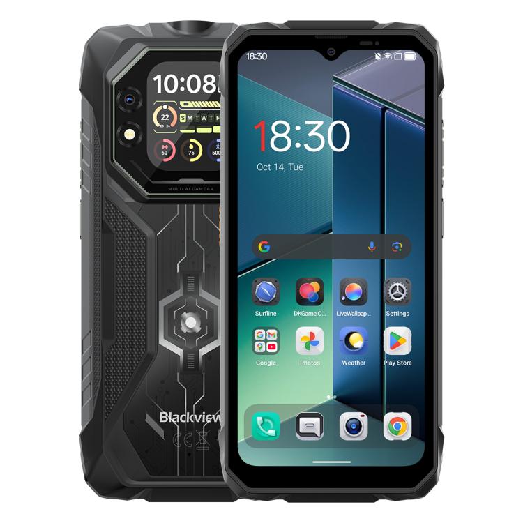 Blackview ROCK 1 โทรศัพท์กันกระแทก, 8GB+256GB, 6.56 นิ้ว Android 16 MT6769V/CB Helio G81 Octa Core, เครือข่าย: 4G, OTG, NFC, ROCK 1 8GB+256GB