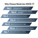 Blackview ROCK 1 โทรศัพท์กันกระแทก, 8GB+256GB, 6.56 นิ้ว Android 16 MT6769V/CB Helio G81 Octa Core, เครือข่าย: 4G, OTG, NFC, ROCK 1 8GB+256GB