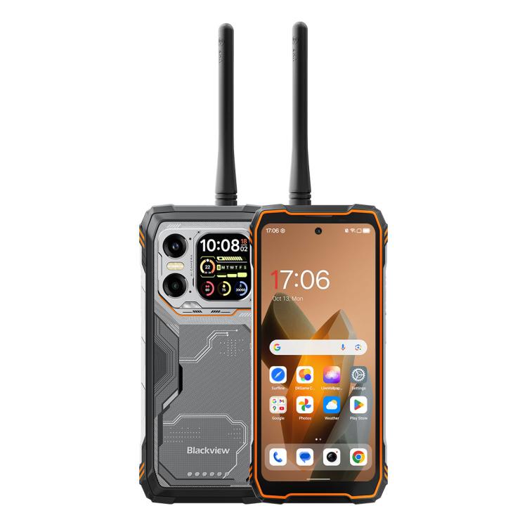 Blackview XPLORE 1 โทรศัพท์กันกระแทกพร้อมวิทยุสื่อสาร, 12GB+256GB, 6.78 นิ้ว Android 15 Dimensity 7050 MT8791V/HZA Octa Core, เครือข่าย: 5G, OTG, NFC, XPLORE 1 วิทยุสื่อสาร 12GB+256GB