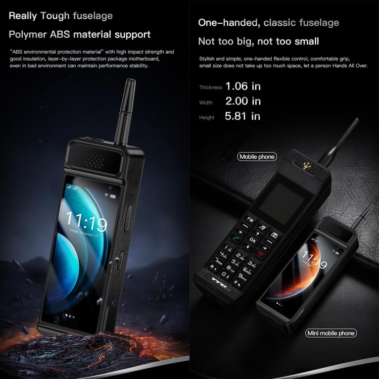 SOYES W88 Pro, 4GB+64GB, แบตเตอรี่ 4600mAh, 4.0 นิ้ว Android 12 MTK6739CW Quad Core, เครือข่าย: 4G, OTG, ซิมคู่, W88 Pro, 4GB+64GB