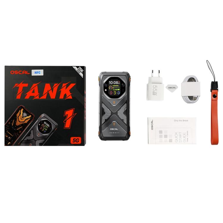 Blackview Oscal TANK 1, 12GB+256GB, 6.78 นิ้ว Android 15 DokeOS 4.2 Mediatek Dimensity 7050 Octa Core, เครือข่าย: 5G, OTG, NFC, 12GB+256GB