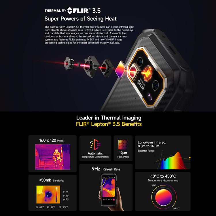 โทรศัพท์กันกระแทก Ulefone Armor 27T+, 12GB+256GB, กล้องถ่ายภาพความร้อน, กล้องมองกลางคืน, แบตเตอรี่ 10600mAh, 6.78 นิ้ว Android 14 MediaTek Helio G99 Octa Core, เครือข่าย: 4G, NFC, OTG, Armor 27T+