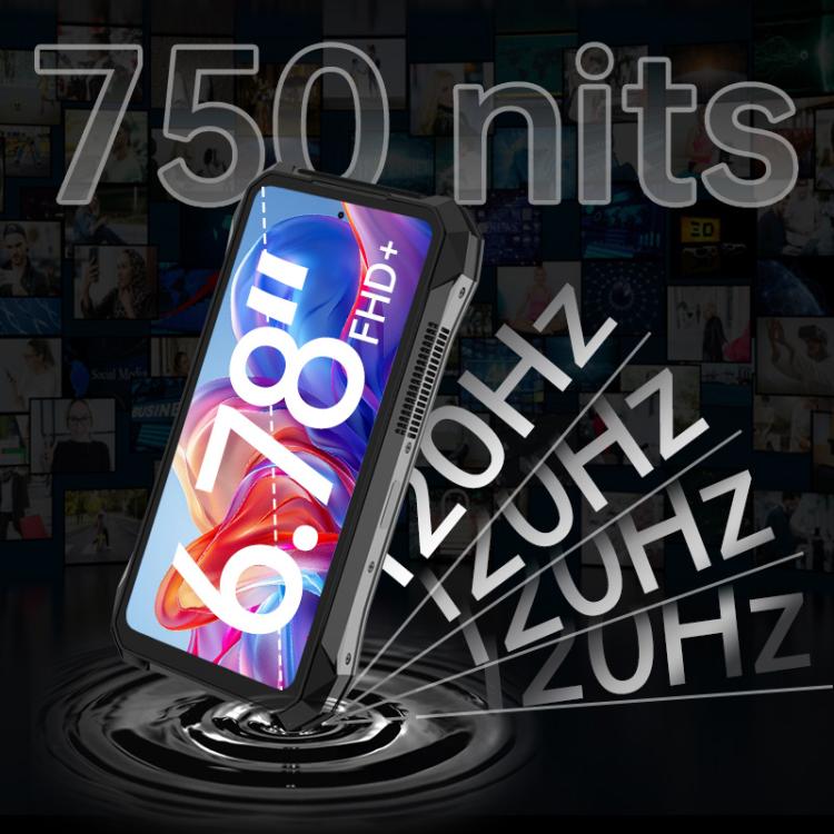 โทรศัพท์กันกระแทก Unihertz 8849Tank X Projector, 16GB+512GB, สแกนลายนิ้วมือด้านข้าง, กล้องมองกลางคืน, 6.78 นิ้ว Android 15 MediaTek Dimensity 8200 Octa Core, เครือข่าย: 5G, NFC, Tank X 16GB+512GB