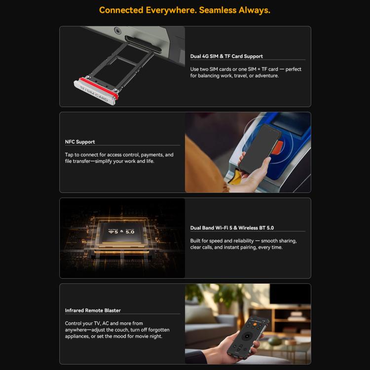 โทรศัพท์กันกระแทก Blackview Oscal Pilot 6 Thermal, 12GB+256GB, กล้องมองกลางคืน, 6.78 นิ้ว Android 16 MediaTek MT8781 Helio G100 Octa Core, เครือข่าย: 5G, OTG, NFC