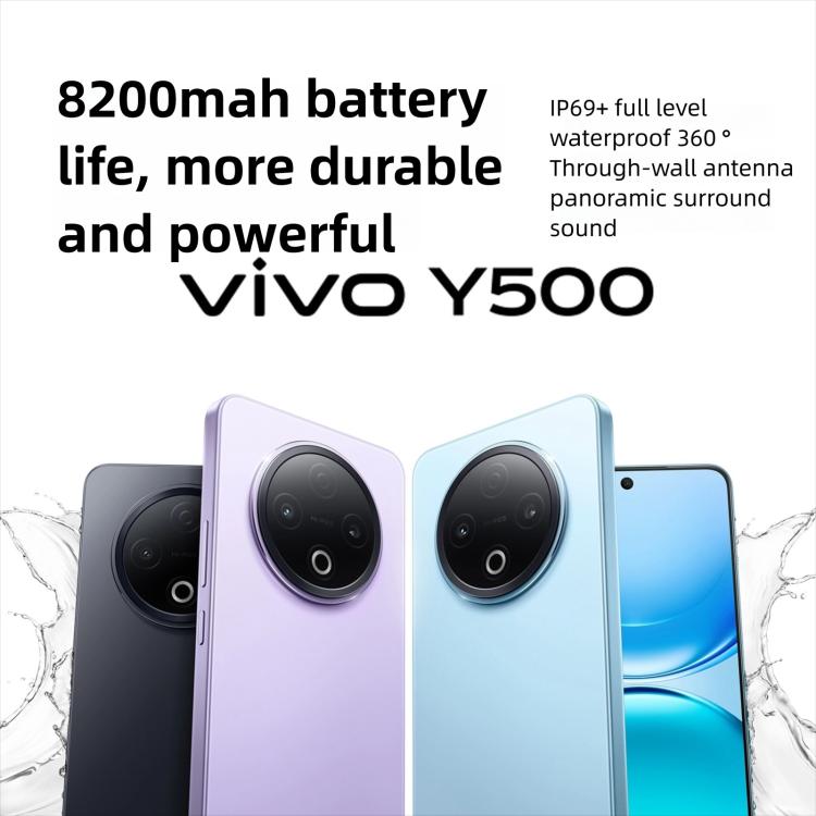 vivo Y500, 12GB+512GB, 6.77 นิ้ว Android 15 OriginOS 5 Dimensity 7300 Octa Core, OTG, NFC, เครือข่าย: 5G, 12GB+512GB