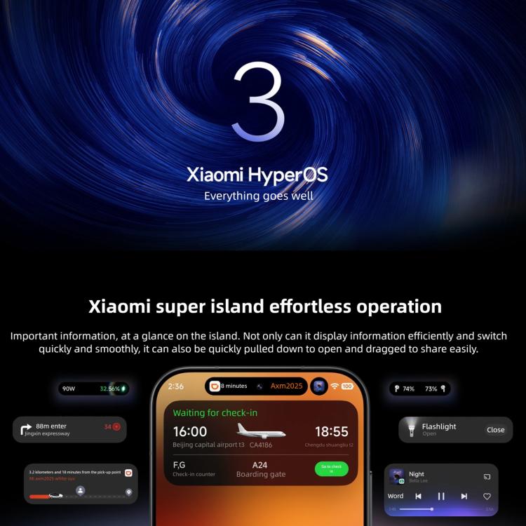 Xiaomi 17, 12GB+256GB, สแกนลายนิ้วมืออัลตราโซนิก 3D, 6.3 นิ้ว Xiaomi HyperOS 3 Snapdragon 8 Elite Gen 5 Octa Core, NFC, เครือข่าย: 5G, 12GB+256GB