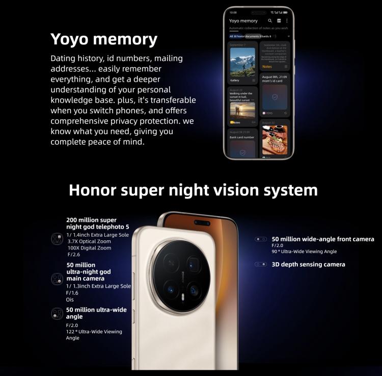 Honor Magic8 Pro, 12GB+256GB, สแกนลายนิ้วมือบนหน้าจอ, 6.71 นิ้ว MagicOS 10.0 / Android 16 Snapdragon 8 Elite Gen 5 Octa Core, เครือข่าย: 5G, NFC, OTG, 12GB+256GB