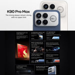 Xiaomi Redmi K90 Pro Max, 12GB+512GB, 6.9 นิ้ว Xiaomi HyperOS 3 Snapdragon 8 Elite Gen 5 Octa Core, NFC, เครือข่าย: 5G, 12GB+512GB