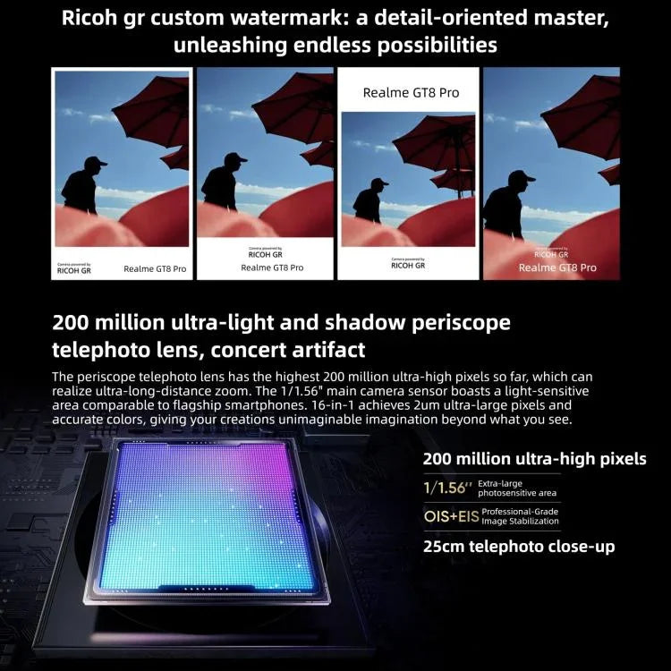 Realme GT8 Pro, 16GB+1TB, 6.79 นิ้ว Realme UI 7.0 Snapdragon 8 Elite Gen 5 Octa Core, NFC, เครือข่าย: 5G, 16GB+1TB, Realme GT8 Pro, 16GB+1TB