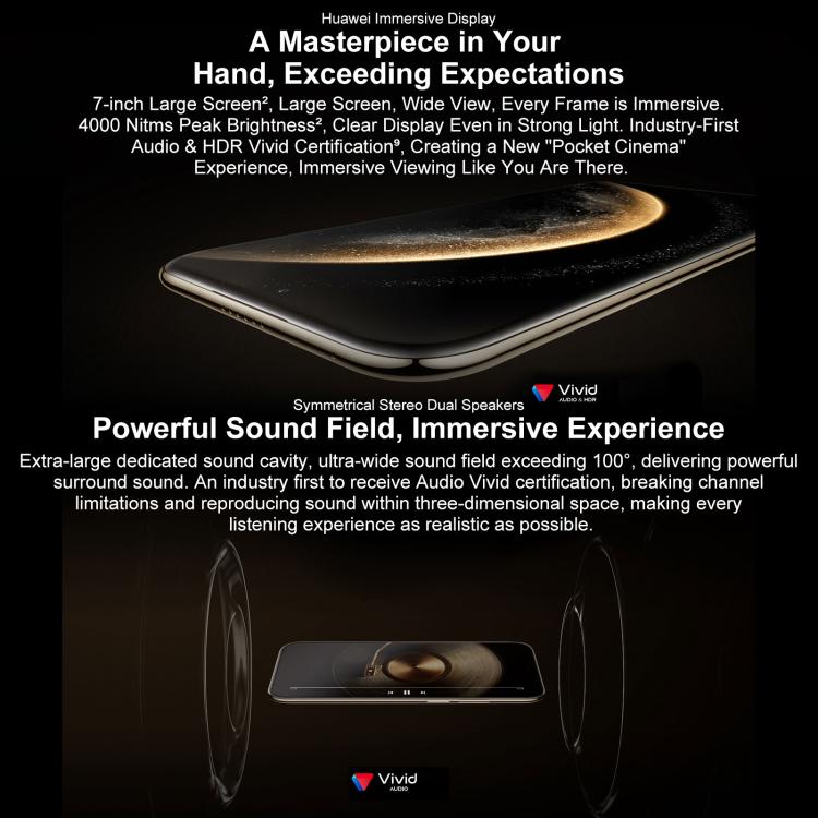 HUAWEI Mate 70 Air, 12GB+512GB, สแกนนิ้วข้างเครื่อง, 7 นิ้ว HarmonyOS 5.1 Kirin 9020B, NFC, OTG, ไม่รองรับ Google Play, 12GB+512GB