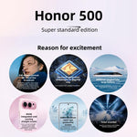 Honor 500, 12GB+256GB, สแกนลายนิ้วมือบนหน้าจอ, 6.55 นิ้ว MagicOS 10.0 / Android 16 Snapdragon 8s Gen 4 Octa Core, เครือข่าย: 5G, NFC, OTG, Honor 500, 12GB+256GB
