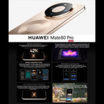 HUAWEI Mate 80 Pro, 12GB+512GB, สแกนลายนิ้วมือด้านข้าง, 6.75 นิ้ว HarmonyOS 6.0 Kirin 9030, NFC, OTG, ไม่รองรับ Google Play, 12GB+512GB