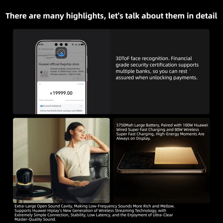 HUAWEI Mate 80 Pro, 16GB+512GB, สแกนลายนิ้วมือด้านข้าง, 6.75 นิ้ว HarmonyOS 6.0 Kirin 9030, NFC, OTG, ไม่รองรับ Google Play, 16GB+512GB