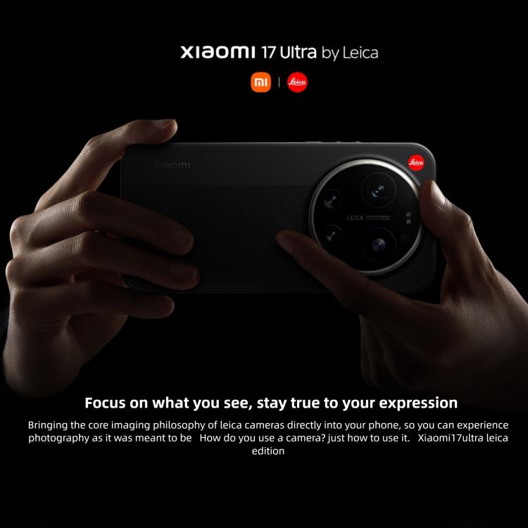 Xiaomi 17 Ultra โดย Leica, 16GB+1TB, สแกนลายนิ้วมืออัลตราโซนิก 3D, 6.9 นิ้ว Xiaomi HyperOS 3 Snapdragon 8 Elite Gen 5 Octa Core, NFC, เครือข่าย: 5G, โดย Leica, 16GB+1TB