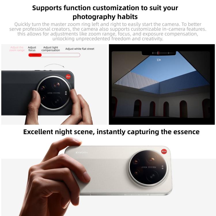 Xiaomi 17 Ultra โดย Leica, 16GB+1TB, สแกนลายนิ้วมืออัลตราโซนิก 3D, 6.9 นิ้ว Xiaomi HyperOS 3 Snapdragon 8 Elite Gen 5 Octa Core, NFC, เครือข่าย: 5G, โดย Leica, 16GB+1TB
