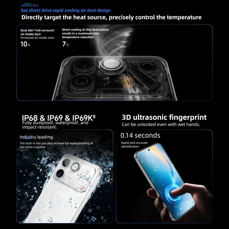 Honor WIN RT, 12GB+256GB, สแกนลายนิ้วมืออัลตราโซนิก 3D, แบตเตอรี่ 10000mAh, 6.83 นิ้ว MagicOS 10.0 / Android 16 Snapdragon 8 Elite Octa Core, เครือข่าย: 5G, NFC, OTG, 12GB+256GB